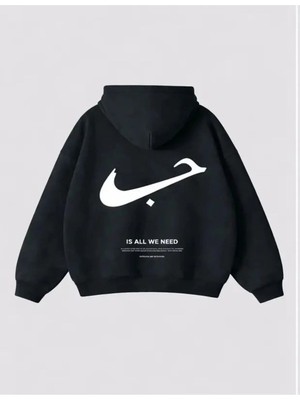 Divin Unısıx Kapşonlu Baskılı Sweat Kaliteli Kumaş Modern Oversize Kesim
