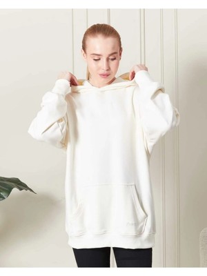 Divin -Kadın Sweatshırt Oversize Kesim 3iplik Pamuklu Kumaş