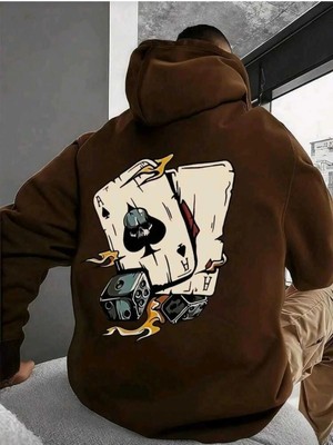 Divin Unısex Sırt Baskılı Oversize Kapüşonlu Sweatshirt– Sıcak, Rahat ve Trend