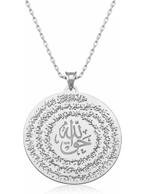 Gümüş El Hakkanî Mührü Bayan Kolye