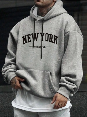 Divin -Erkek New York Baskılı Eşofman Altı Pantolon 3iplik Kaliteli Kumaş Beli Lastikl