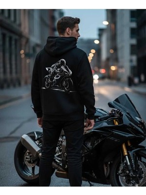 Divin Kapüşonlu Motorcycle Spirit Oversiz Sweatshirt