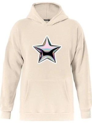 Divin Unisex Stüssy Star Sweatshirt Beyaz
