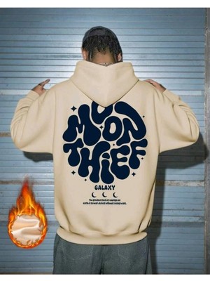 Divin Unısex Kapüşonlu Worth It Baskılı Oversize Hoodie