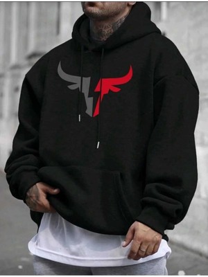 Divin Unısex Sırt Baskılı Oversize Kapüşonlu Sweatshirt– Sıcak, Rahat ve Trend