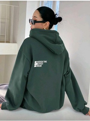 Divin Unısex Sırt Baskılı Oversize Kapüşonlu Sweatshirt– Sıcak, Rahat ve Trend