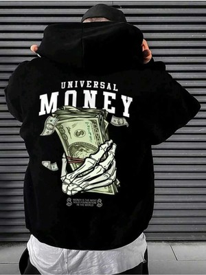 Divin Unısex Sırt Baskılı Oversize Kapüşonlu Sweatshirt– Sıcak, Rahat ve Trend