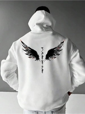 Divin Erkek Baskılı Sweatshırt 3iplik Kaliteli Kumaş Oversize Kesim