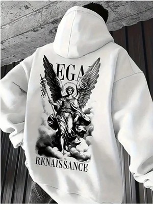 Divin Erkek Baskılı Sweatshırt 3iplik Kaliteli Kumaş Oversize Kesim