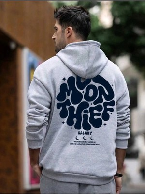 Divin Unısex Kapüşonlu Worth It Baskılı Oversize Hoodie