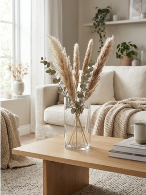 Özgürce Şık ve Zarif Cam Vazo, 1 Adet, Dekoratif ve Kullanışlı Tasarım