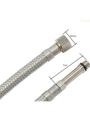 Damlasu Batarya Flexi Bağlantı Hortumu Örgülü Flex 70 cm