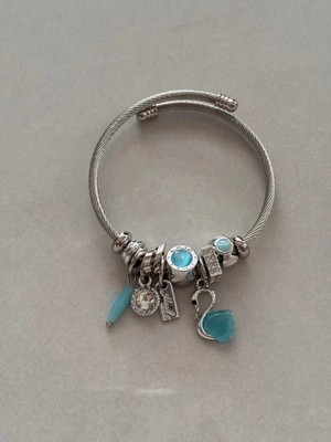 Hercy Zirkon Taşlı Ithal Çelik Bileklik | Charm Bileklik