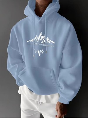 Divin Erkek Baskılı Ekj Sweatshırt 3iplik Kaliteli Kumaş Oversize Kesim