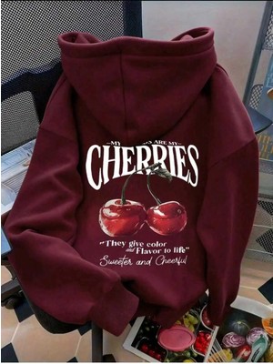 Divin Kadın Baskılı Sweatshırt Kaliteli Kumaş Oversize Kesim