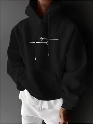 Divin Erkek Baskılı Sh Sweatshırt 3iplik Kaliteli Kumaş Oversize Kesim
