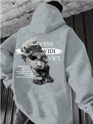 Divin Erkek Baskılı Hd Sweatshırt 3iplik Kaliteli Kumaş Oversize Kesim