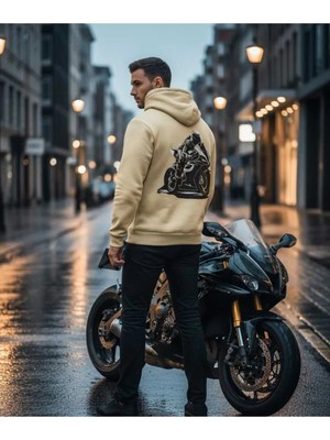 Divin Kapüşonlu Motorcycle Spirit Oversiz Sweatshirt