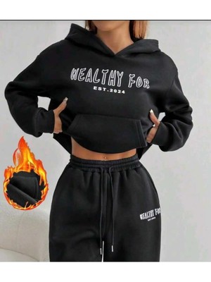 Divin Wealthy For Baskılı Unısex Kapüşonlu Sweatshirt – Sıcak, Rahat ve Trend Tasarım