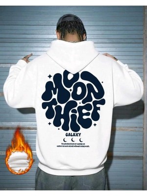 Divin Unısex Kapüşonlu Worth It Baskılı Oversize Hoodie