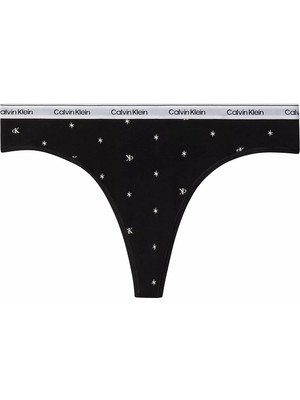 Calvin Klein Kadın Logo Imzalı Elastik Bel Bantlı Brezilya Kesimi Siyah Bikini Altı LV00QD5246-2YG