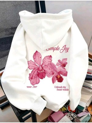 Divin Kadın Baskılı Sweatshırt Kaliteli Kumaş Oversize Kesim