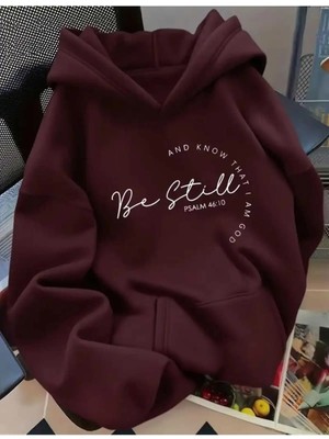 Divin Bordo Kapüşonlu Sweatshirt – Sıcak, Rahat ve Trend Tasarım