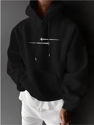 Divin Erkek Baskılı Sh Sweatshırt 3iplik Kaliteli Kumaş Oversize Kesim