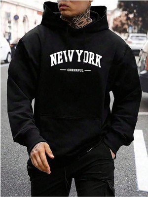 Divin -Erkek New York Baskılı Eşofman Altı Pantolon 3iplik Kaliteli Kumaş Beli Lastikl