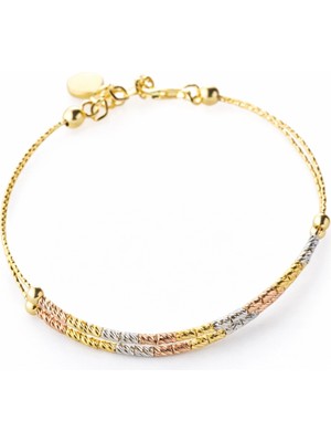 Gümüş Dorika Gold Kadın Bileklik