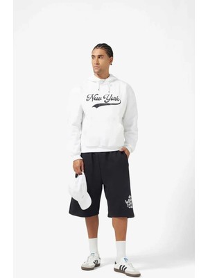 Divin Modern Yazı Baskılı Unisex Beyaz Sweatshirt