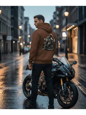 Divin Kapüşonlu Motorcycle Spirit Oversiz Sweatshirt