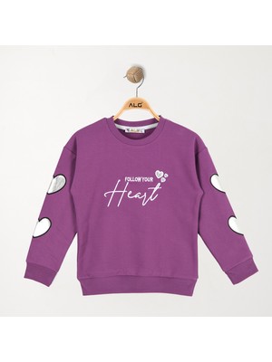 Alg KIZ ÇOCUK 2 İP ŞARDONSUZ MEVSİMLİK SWEATSHIRT VARAK NAKIŞ DETAYLI