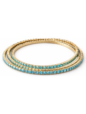 Stainless Stell Turkuaz Su Yolu Kadın Bileklik