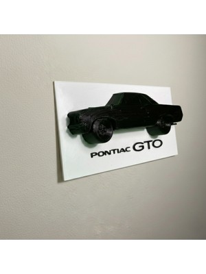 Riva Self Pontiac Gto 3D Tasarım Dekoratif Duvar Panosu - Mat Siyah & Beyaz