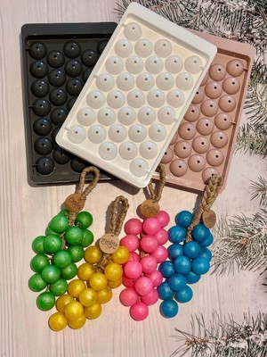 Medita Craft Salkım Üzüm Sabun Kalıbı 33LÜ Buz Kalıbı Büyük Boy