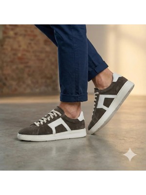 Marcobranchını Bağcıklı Hakiki Deri Erkek Sneaker Ayakkabı 614091M