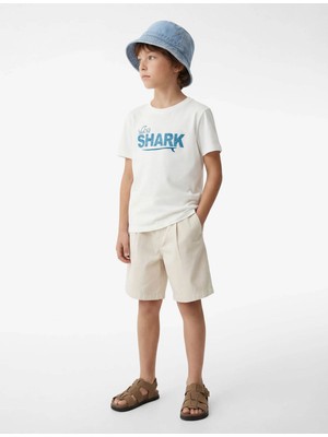 Koton Baskılı Beyaz Erkek Çocuk T-Shirt 6SKB10112TK