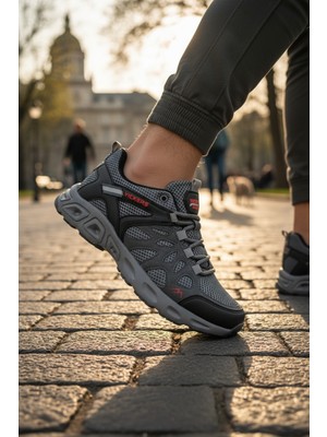 Enoch File Detaylı Kaymaz Taban Bağcıklı Outdoor Erkek Spor Ayakkabı