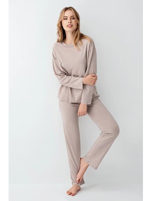Tudik Collection Arnetta 3407-S Kadın Uzun Kol Pijama Takım