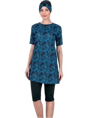 Tudik Collection Fantasy 3368 Kadın Kısa Kol Taytlı Mayo