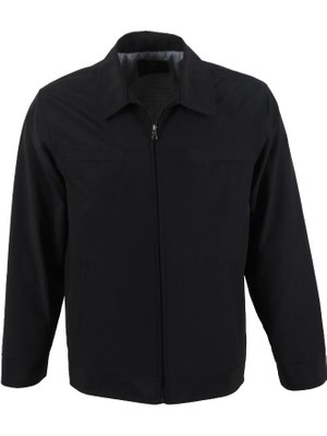 Modarar Erkek Siyah Keten Mont Mevsimlik Baharlık RAR01405