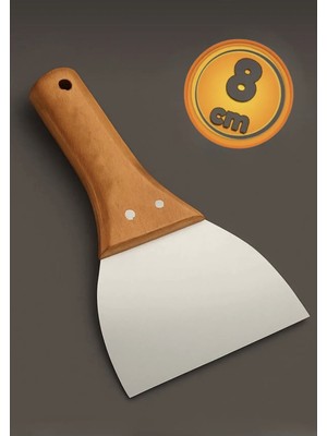 Duyar Dyr 302 Ahşap Saplı Yay Çeliği Boya Sıva Macun Spatula 8 cm Ispatula