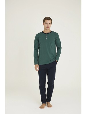 Tudik Collection Kocabey 9245 Erkek Midi Yaka Pijama Takım