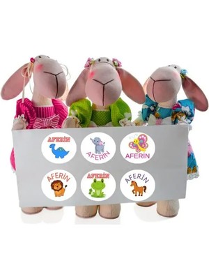 Casalinghi Aferin Etiketi Okul Kurs Ödül Sevimli Yuvarlak Mat Çıkartma Round Sticker 4 cm (24 Adet)