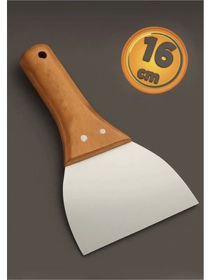 Duyar Dyr 308 Ahşap Saplı Yay Çeliği Boya Sıva Macun Spatula 16 cm Ispatula