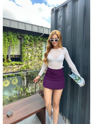 Trend Esinty Kadın Etek Görünümlü Astarlı Şort Etek