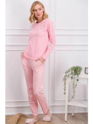Tudik Collection Pierre Cardin 8766-S Kadın Uzun Kol Pijama Takımı