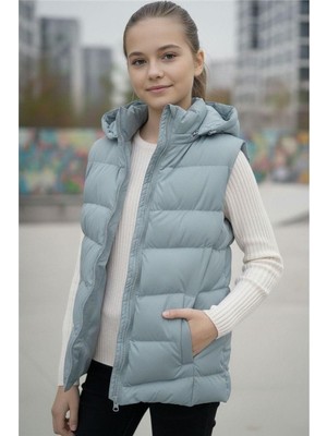 Pina Kids Kız Çocuk Kapüşonlu Şişme Yelek