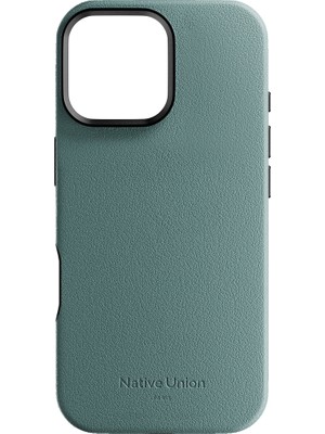 iPhone 16 Pro Kılıf M-Safe Uyumlu Deri Görünümlü Native Union 2024 Active Serisi Kapak Yeşil